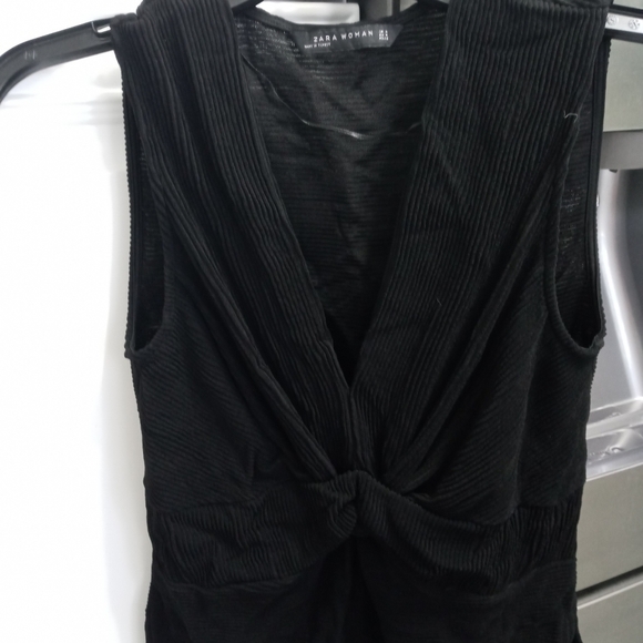 Zara Woman Sleeveless High low pleated Tank - Picture 5 of 11